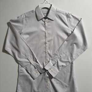 Jhane Barnes Gray Striped Shirt